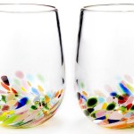 confetti wine glasses